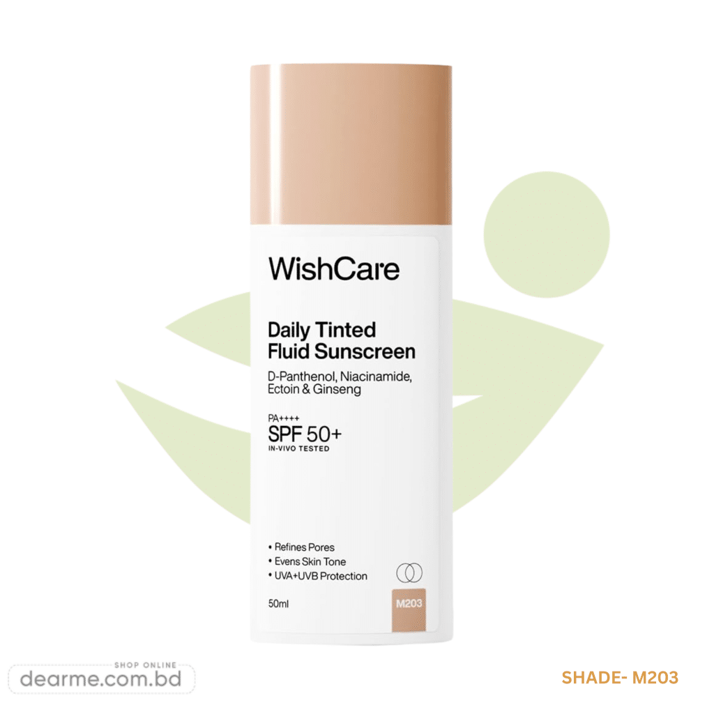 WishCare Daily Fluid Tinted Sunscreen SPF50 PA M203