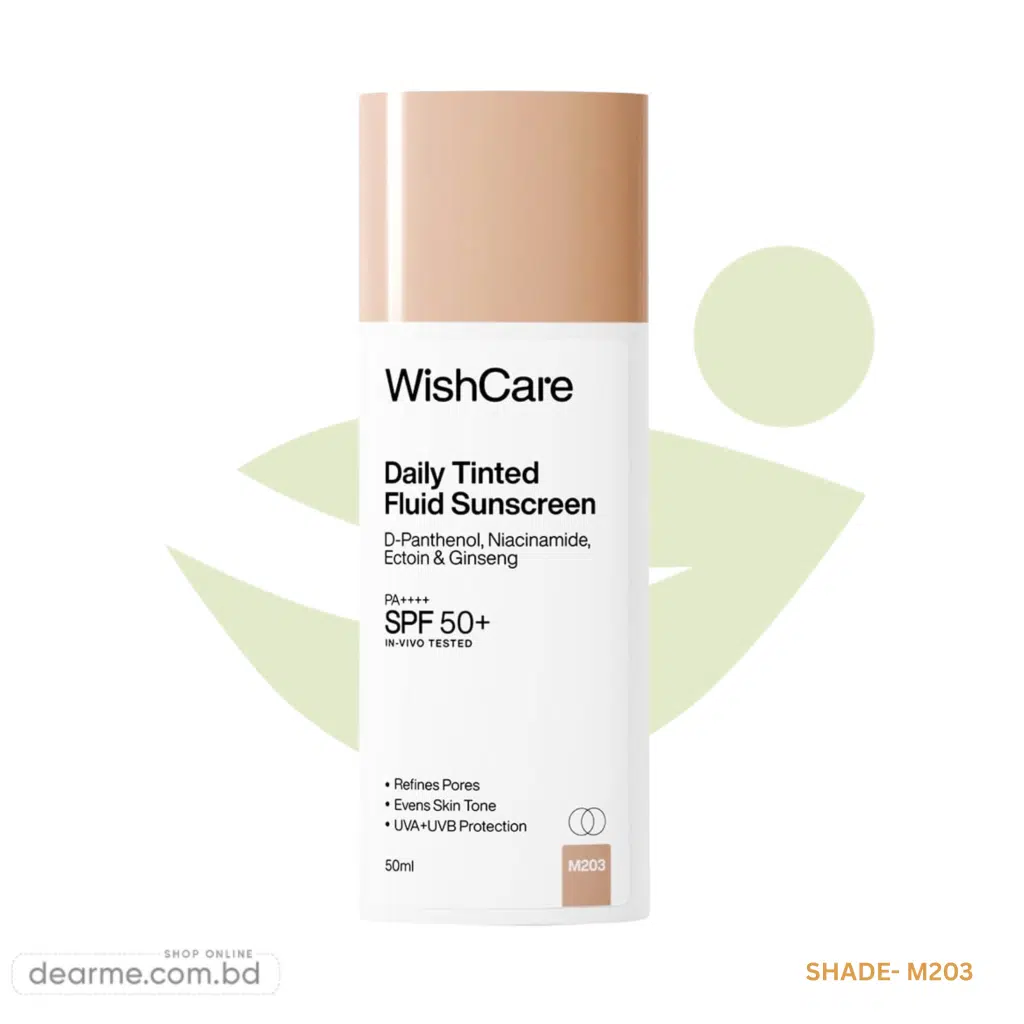 WishCare Daily Fluid Tinted Sunscreen SPF50 PA M203