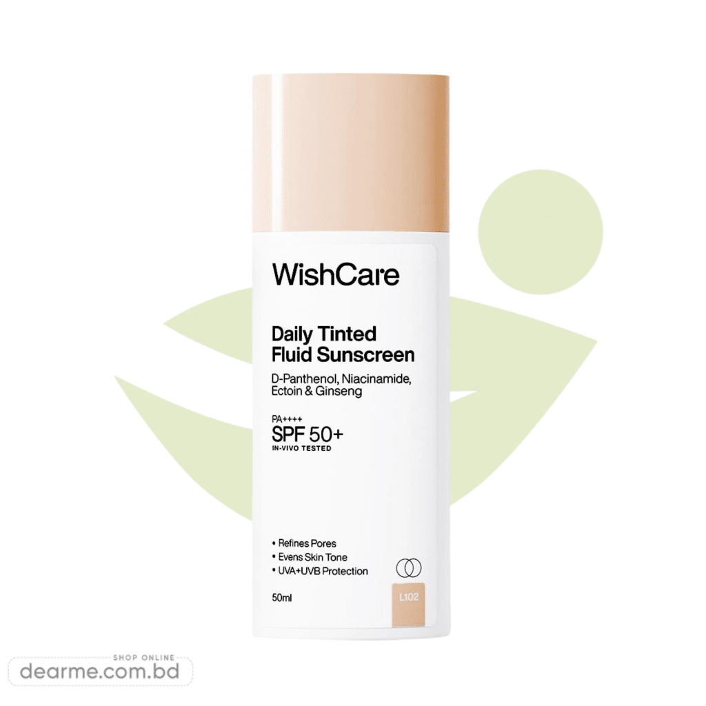 WishCare Daily Fluid Tinted Sunscreen SPF50 PAL102