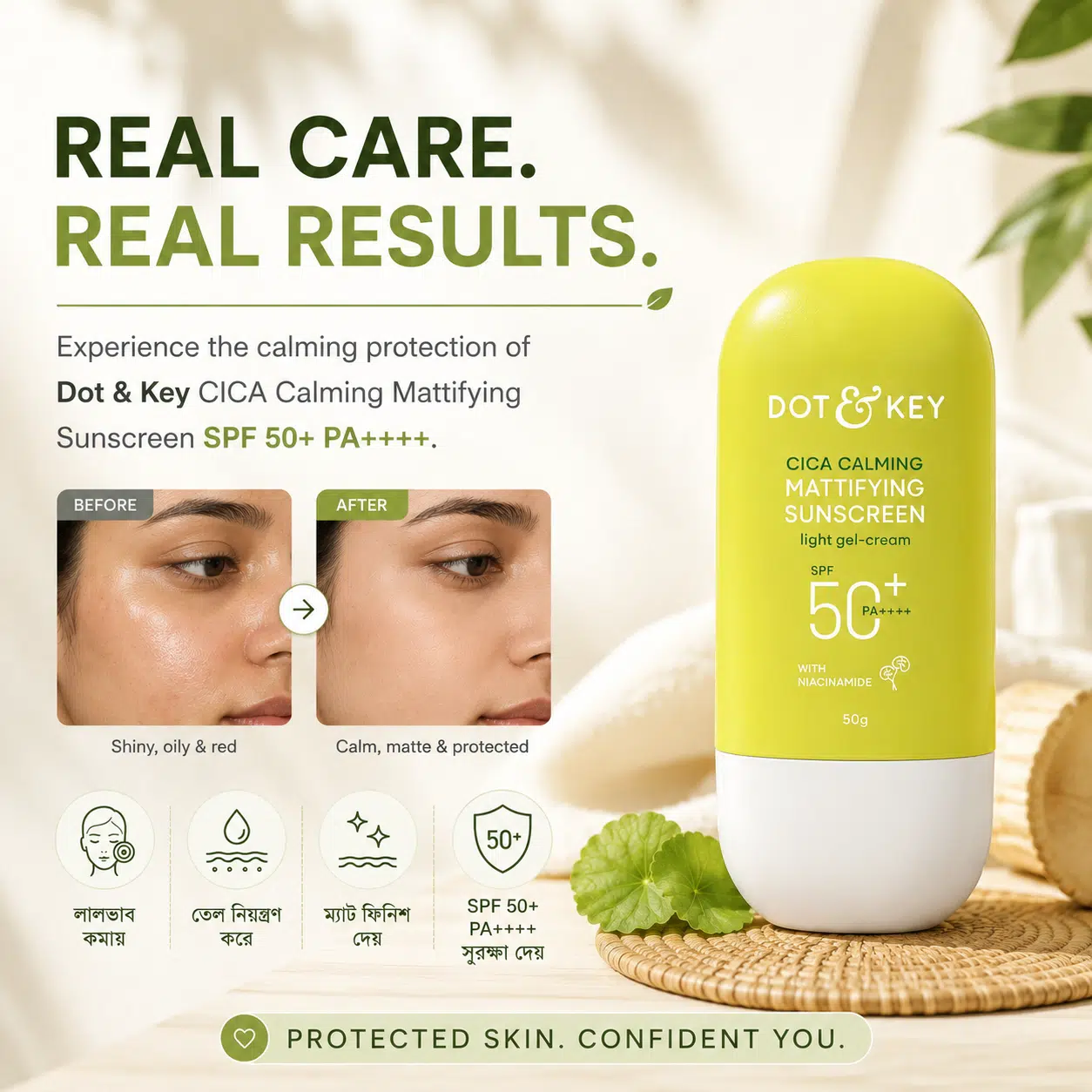 Dot Key CICA Calming Mattifying Sunscreen SPF 50 PA 50g2