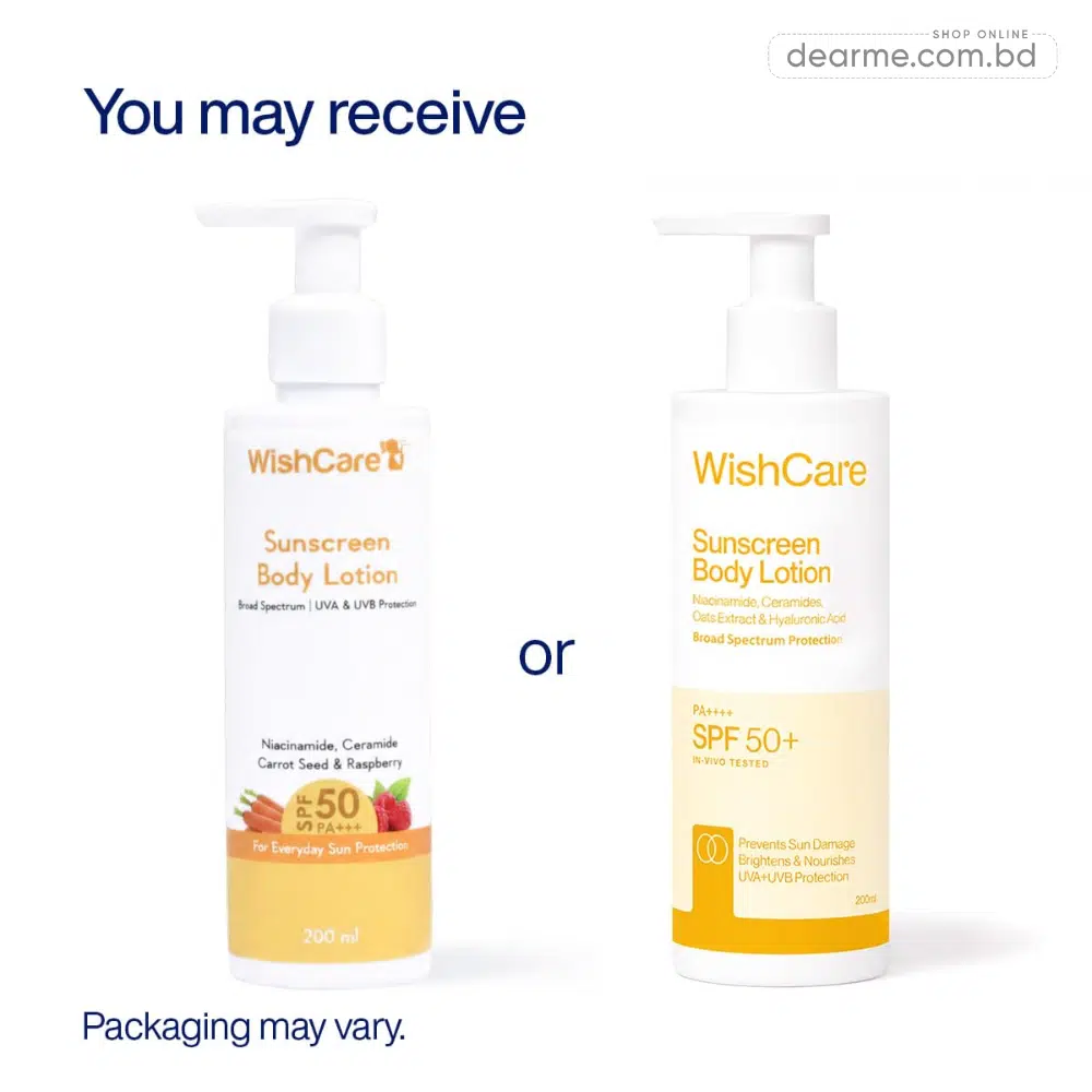 WishCare Sunscreen Body Lotion with SPF 50 PA In Vivo Teste1d
