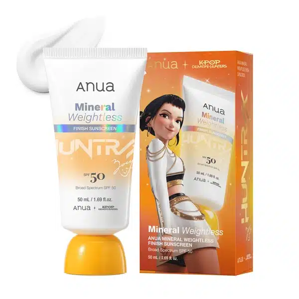 anua us sunscreen mineral weightless finish sunscreen